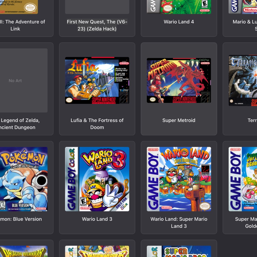 Retro game cartridges
